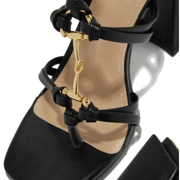 Miss Lola strappy block heeled sandal - Picture 2 of 3